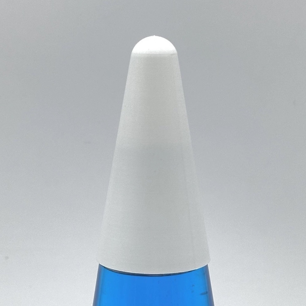 Lava Lamp 3D Printed CONE SHAPE CAP TOP ONLY! Fits 14.5” to 17” Lamps WHITE